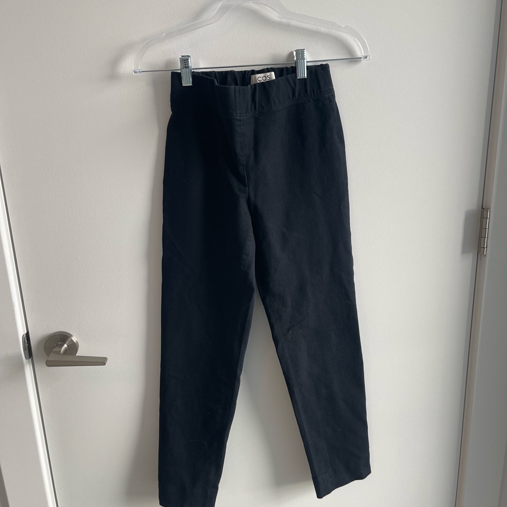 COS Black Zipper Leg Pants